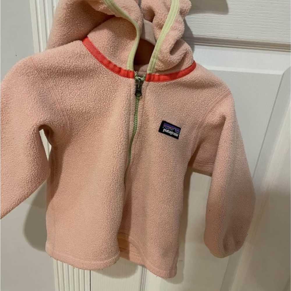 Patagonia Light Pink Hooded Fleece